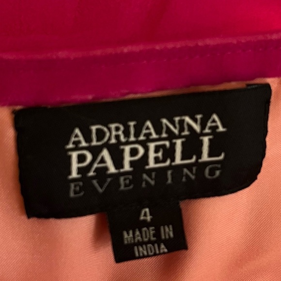 Adrianna Papell Evening Pink Thin Strap Silk Dress – Size 4 - Picture 9 of 10